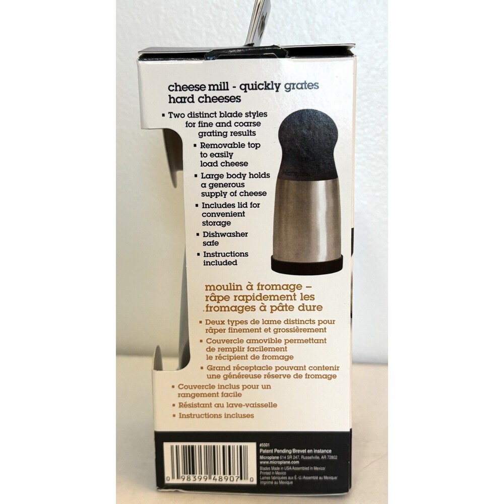Microplane Cheese Mill Stainless and Black - Picture 5 of 5